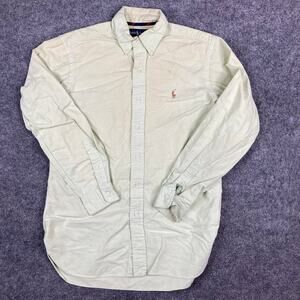Lauren Ralph Lauren Shirt Mens M Green Long Sleeve Button Up Classic Fit Cotton